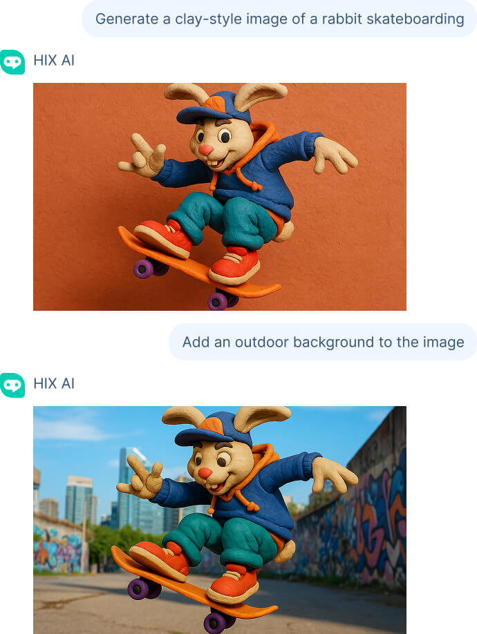 Per Chat KI-Bilder erstellen oder bearbeiten