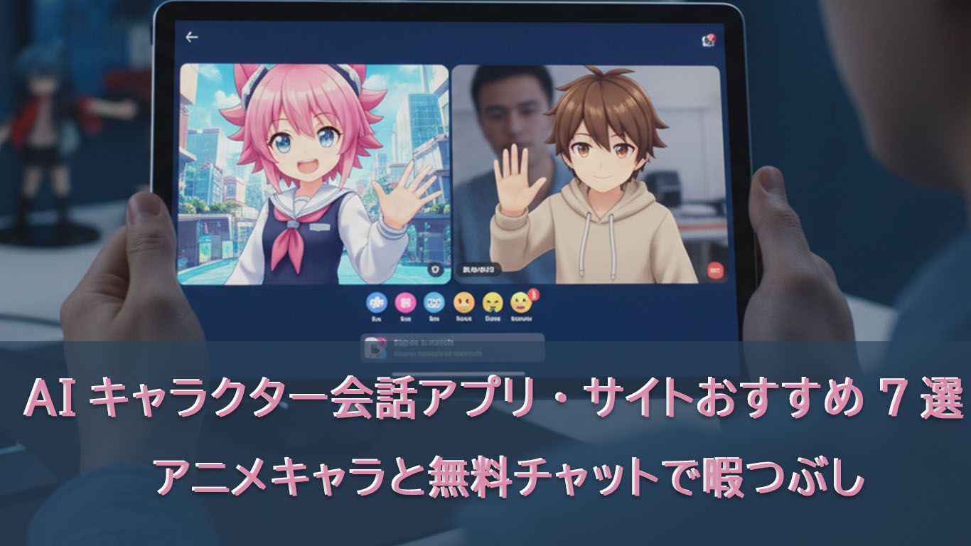 AIキャラクター会話アプリ・サイトおすすめ7選！アニメキャラと無料チャットで暇つぶし