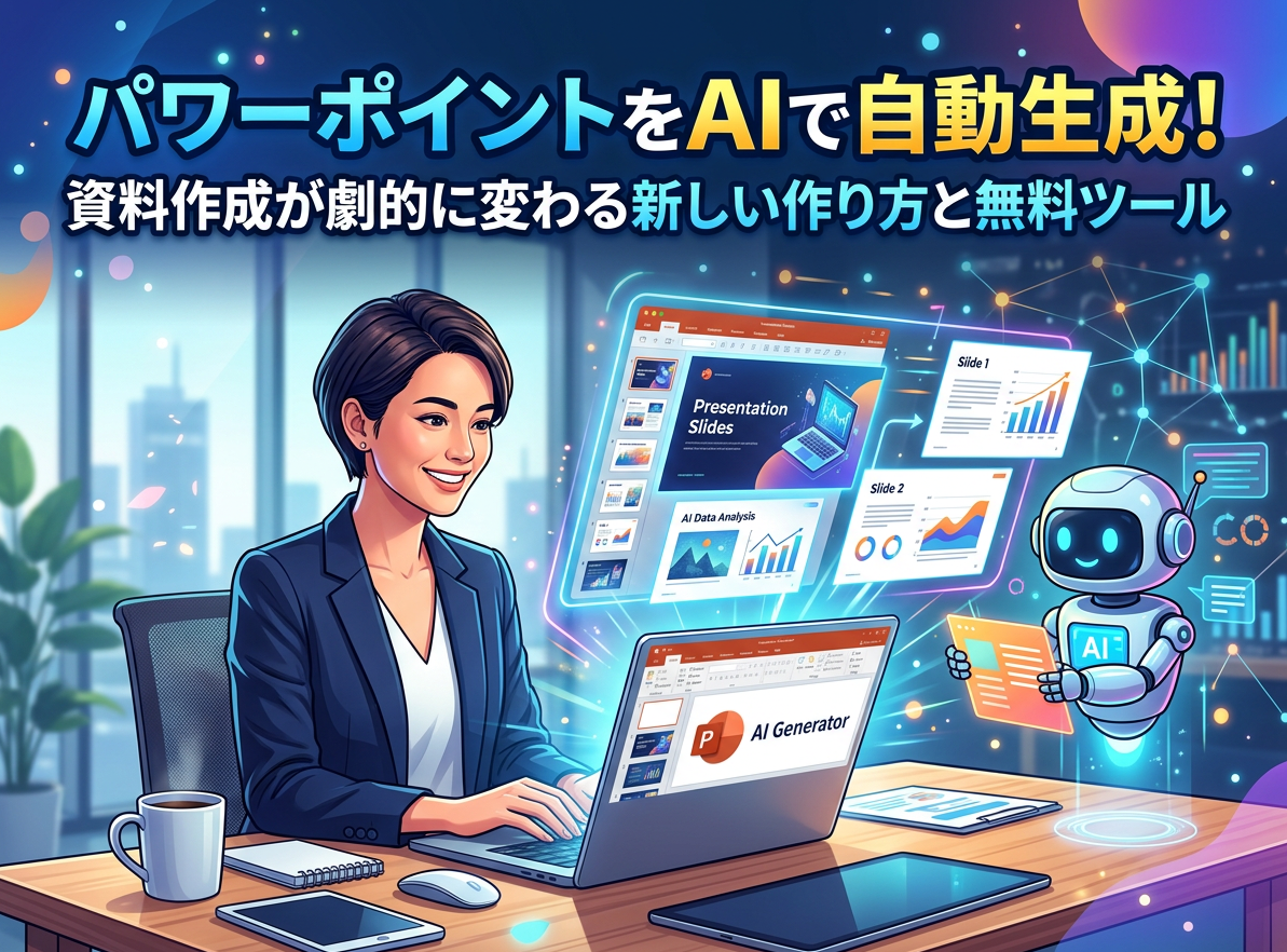 パワーポイントをAIで自動生成！資料作成が劇的に変わる新しい作り方と無料ツールをお勧め