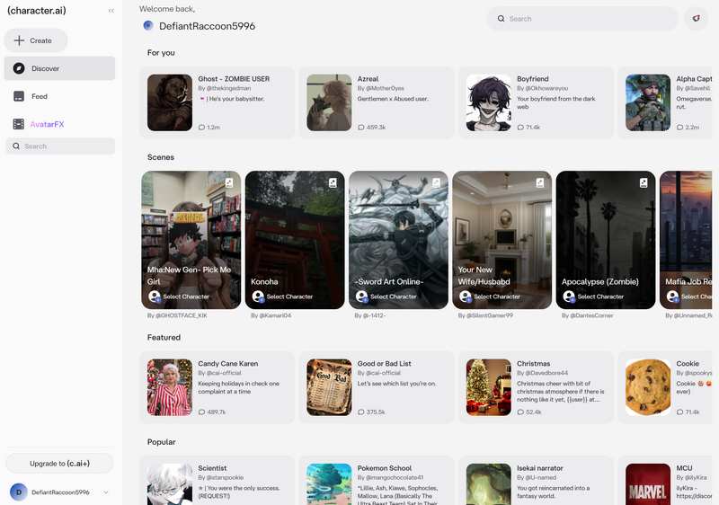 Character.AI AIチャットサイト