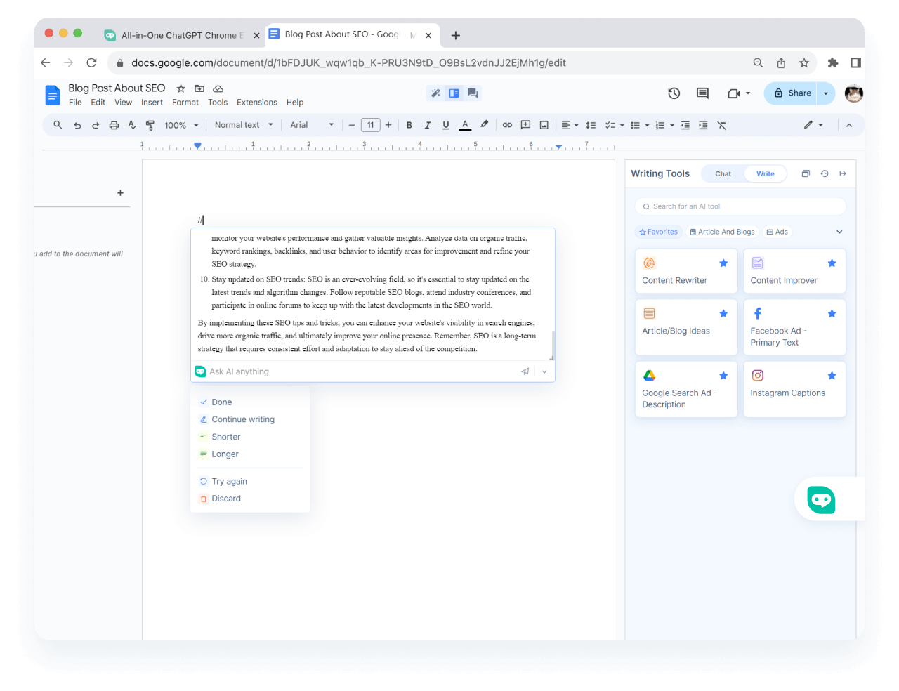 Google Docs <span class="text-[#00D3B6]">더 나은 Notion AI 대안으로</span> 만들기