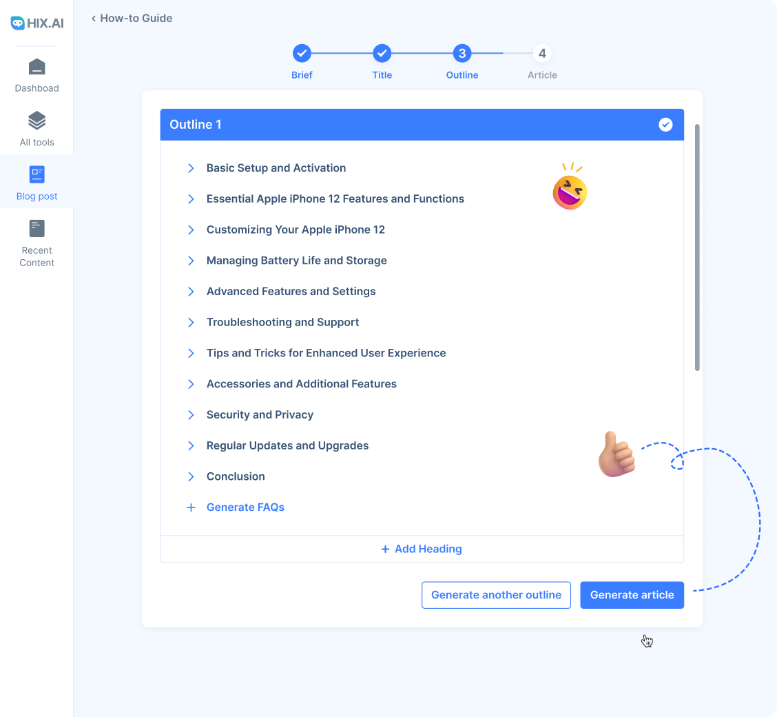 <span class="text-[#00D3B6]">كيف</span> يعمل HIX.AI How-to Guide Generator؟