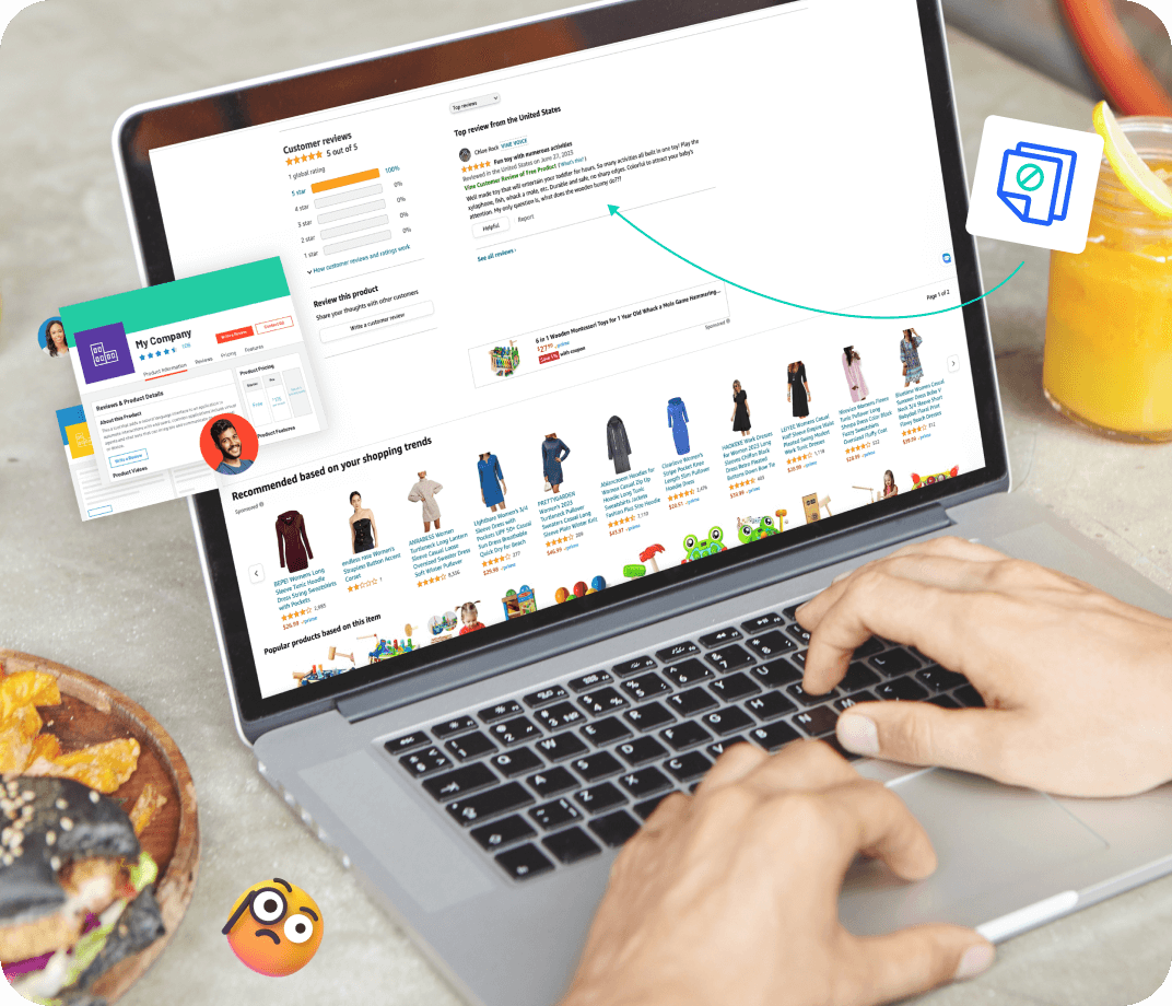 <span class="text-[#00D3B6]">100 % plagiatsfreie</span> Produktbewertungsinhalte