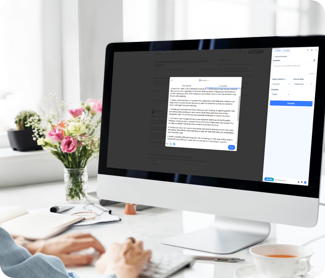 إنتاج <span class="text-[#00D3B6]">مشاركات جيدة الصياغة</span>