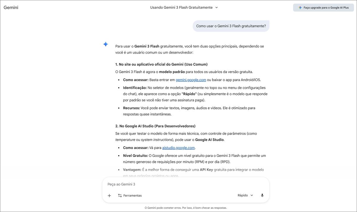 Usar o Google Gemini no web