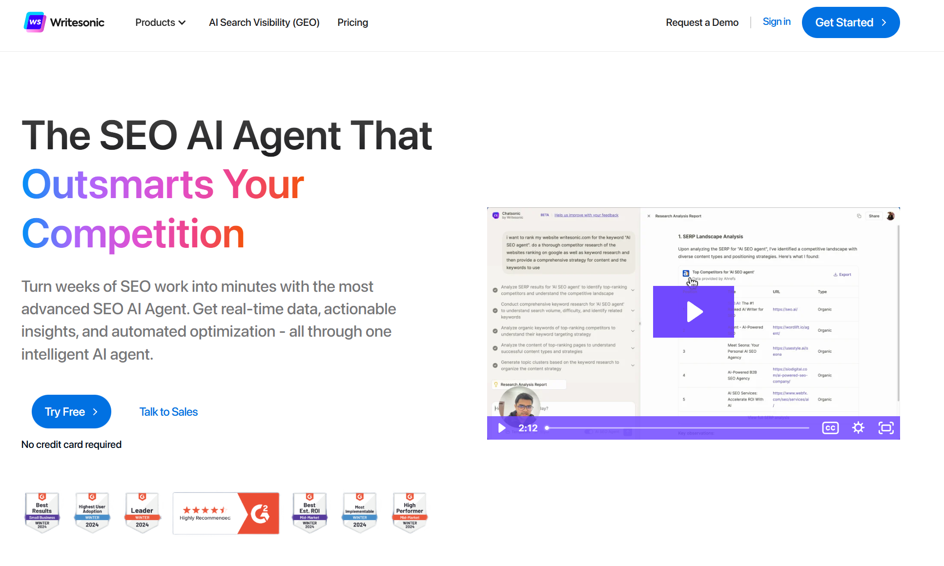 Writesonic 記事作成